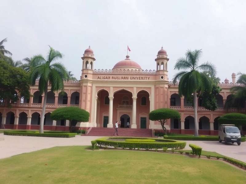 Students in AMU library